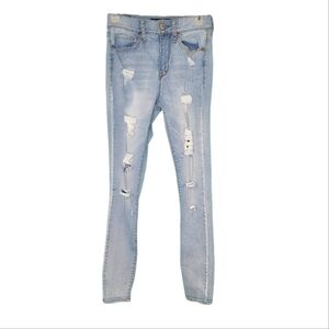 Aeropostale High Waisted Jeggings Distressed And Destroyed Women's Size 2